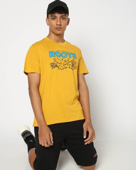 Yousta - Men Printed Regular Fit Crew-Neck T-Shirt