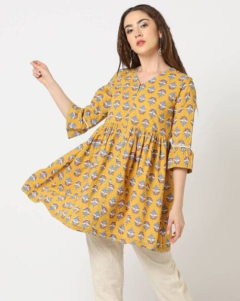 Yousta - Women Floral Print Flared Kurta