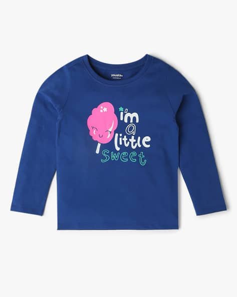 Yousta Kids - Girls Graphic Print Relaxed Fit Crew-Neck T-Shirt