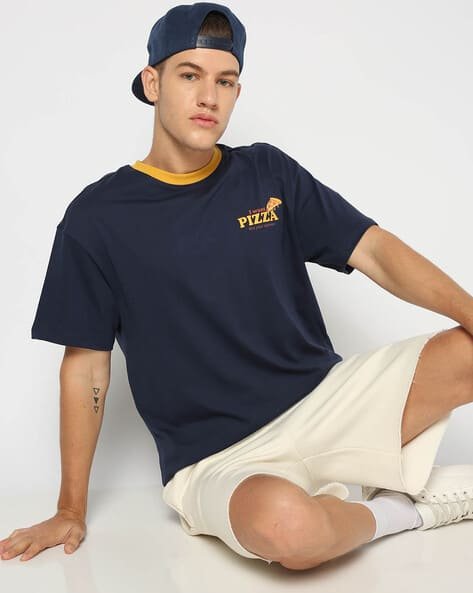 Yousta - Men Relaxed Fit Crew-Neck T-Shirt