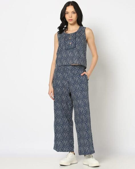 Yousta - Women Printed Regular Fit Top & Pants