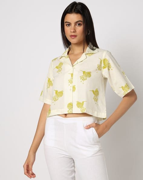 Yousta - Women Printed Regular Fit Button-Down Top