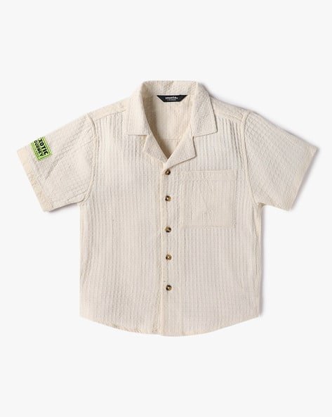 Yousta Kids - Boys Waffle Textured Resort Shirt