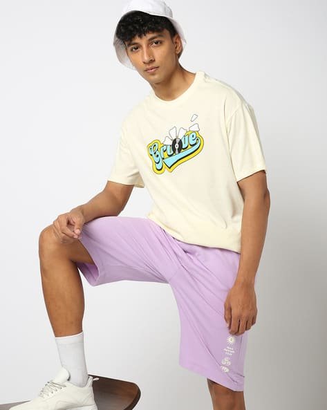 Yousta - Men Graphic Print Relaxed Fit Crew-Neck T-Shirt