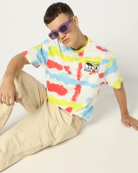 Yousta - Men Printed Relaxed Fit Crew-Neck T-Shirt