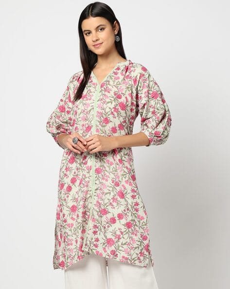 Yousta - Women Floral Print Straight Kurta