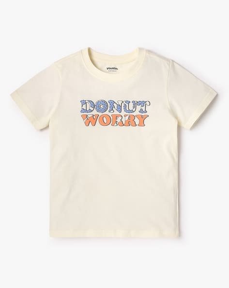 Yousta Kids - Boys Core Typographic Print Relaxed Fit Round-Neck T-Shirt