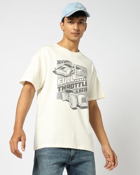 Yousta - Men Graphic Print Relaxed Fit Crew-Neck T-Shirt