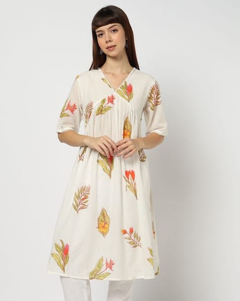 Yousta - Women Floral Print Flared Kurta