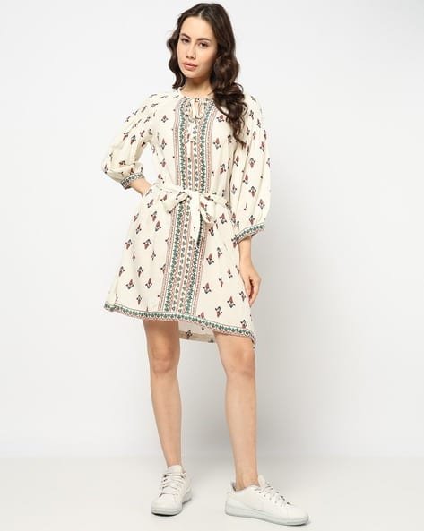 Yousta - Women Floral Print Shift Dress