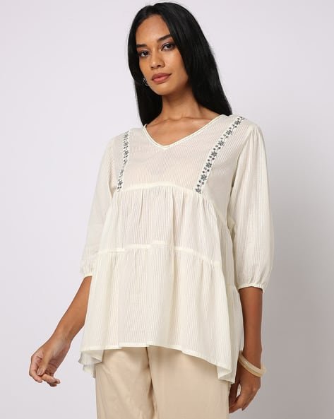 Yousta - Women Round-Neck Regular Fit Top