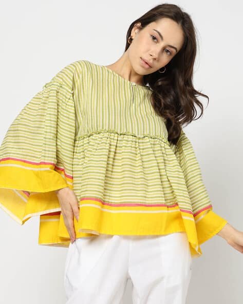 Yousta - Women Striped Regular Fit Round-Neck Top