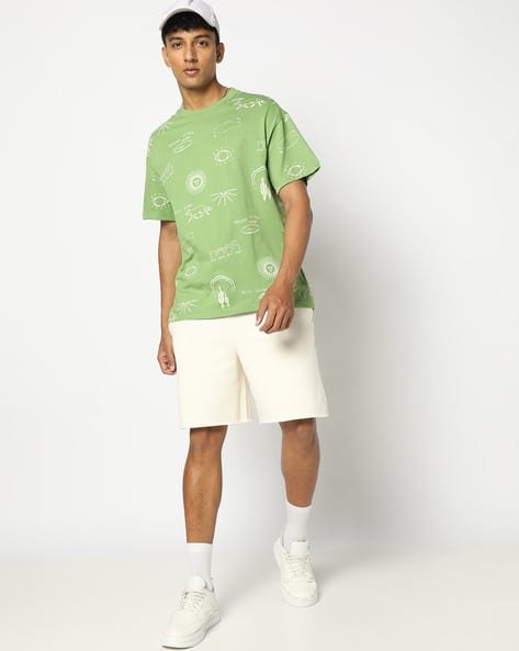 Yousta - Men Printed Relaxed Fit Crew-Neck T-Shirt