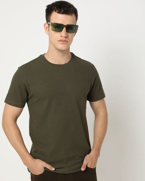 Yousta - Men Regular Fit Crew-Neck T-Shirt