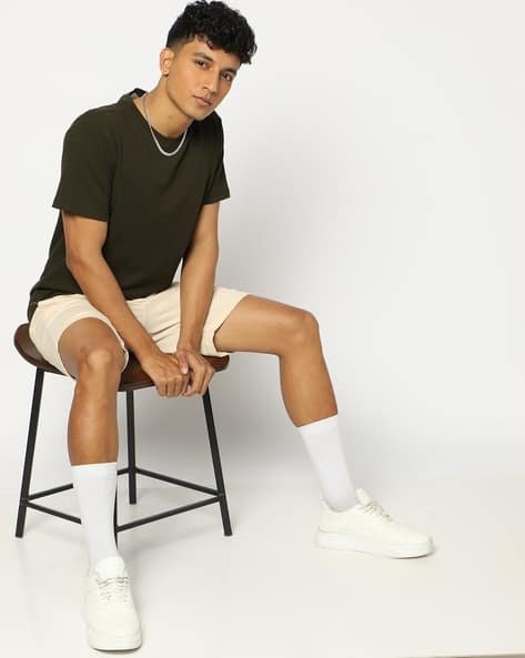 Yousta - Men Regular Fit Crew-Neck T-Shirt