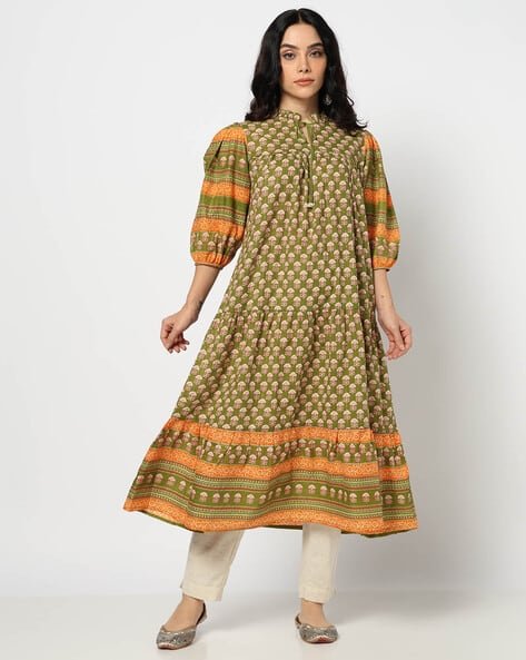 Yousta - Women Floral Print A-Line Kurta