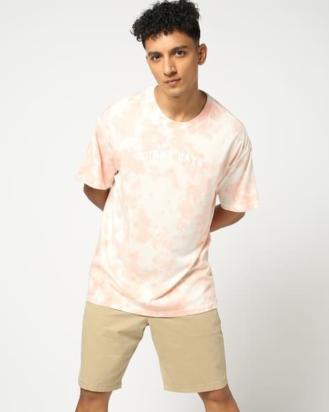 Yousta - Men Tie & Dye Relaxed Fit Crew-Neck T-Shirt