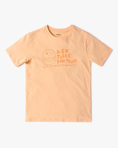 Yousta Kids - Boys Core Typographic Print Relaxed Fit Round-Neck T-Shirt