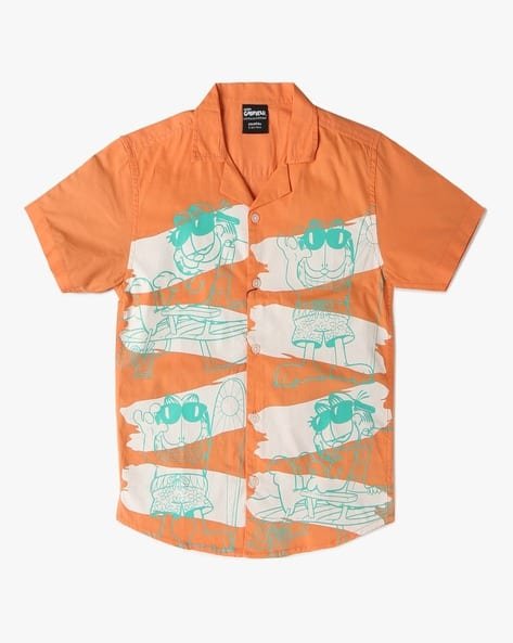 Yousta Kids - Boys Garfield Print Boxy Fit Shirt
