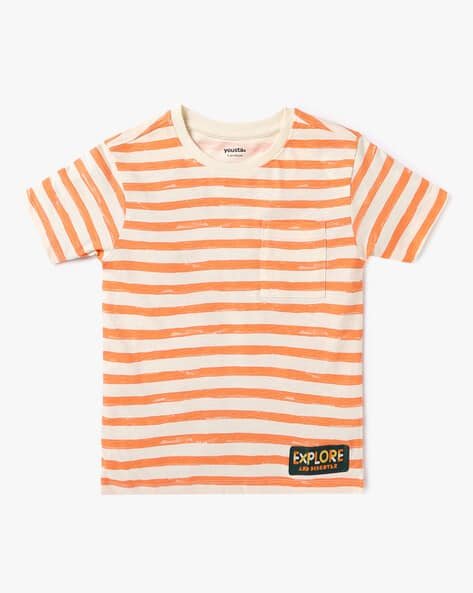 Yousta Kids - Boys Striped Crew-Neck T-Shirt