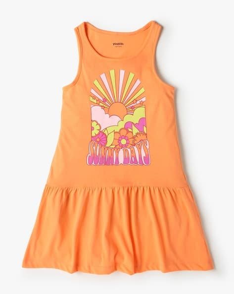 Yousta Kids - Girls Graphic Print A-Line Dress