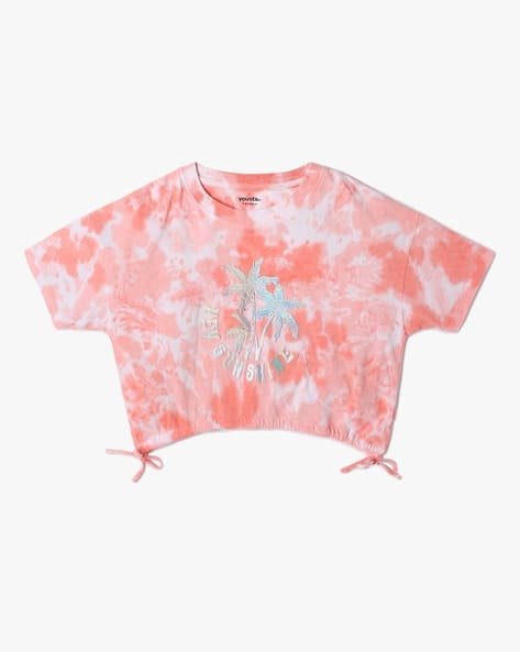 Yousta Kids - Girls Tie & Dye Round-Neck T-Shirt