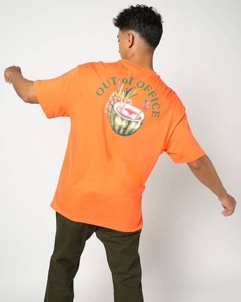 Yousta - Men Graphic Print Relaxed Fit Crew-Neck T-Shirt