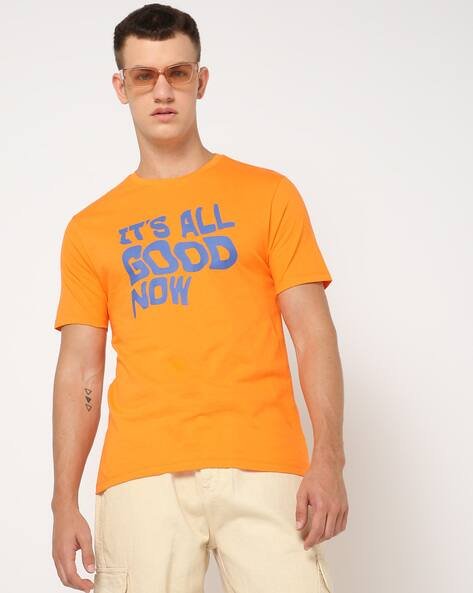 Yousta - Men Printed Oversized Crew-Neck T-Shirt