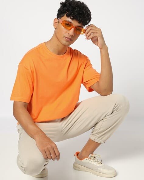 Yousta - Men Relaxed Fit Crew-Neck T-Shirt