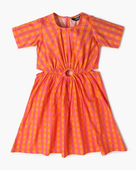Yousta Kids - Women Checked A-Line Dress