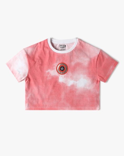 Yousta Kids - Girls Captain America Print Regular Fit T-Shirt