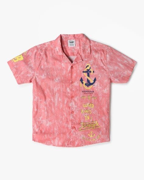 Yousta Kids - Boys Sponge Bob Print Regular Fit Shirt