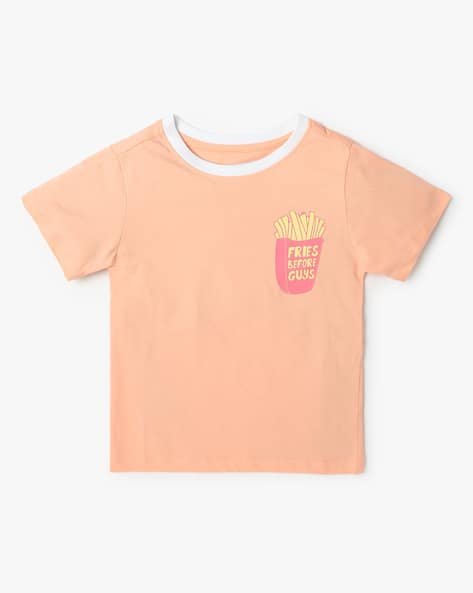 Yousta Kids - Girls Core Graphic Print Relaxed Fit Round-Neck T-Shirt