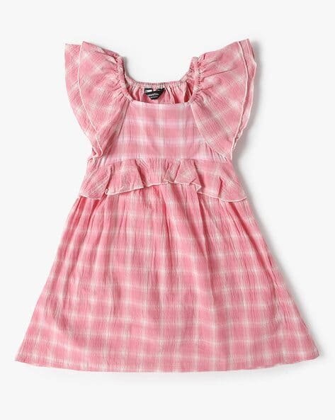 Yousta Kids - Girls Checked A-Line Dress