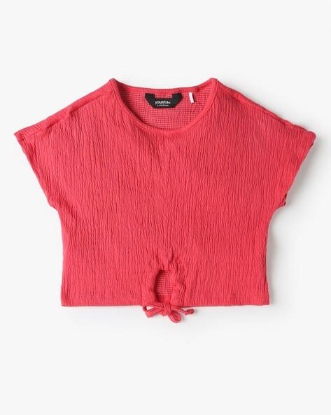 Yousta Kids - Girls Crushed Relaxed Fit Crew-Neck T-Shirt