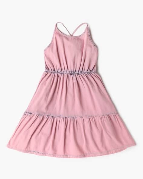 Yousta Kids - Girls Denim Woven Tiered Dress