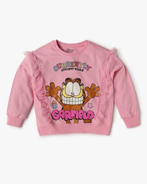 Yousta Kids - Girls Garfield Relaxed Fit Sweatshirt