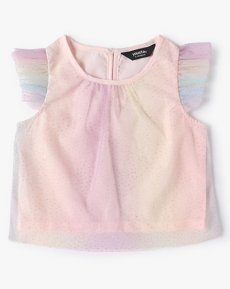 Yousta Kids - Girls Glitter Print Regular Fit Top