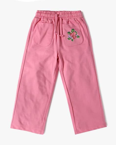 Yousta Kids - Girls Straight Track Pants with Placement Print