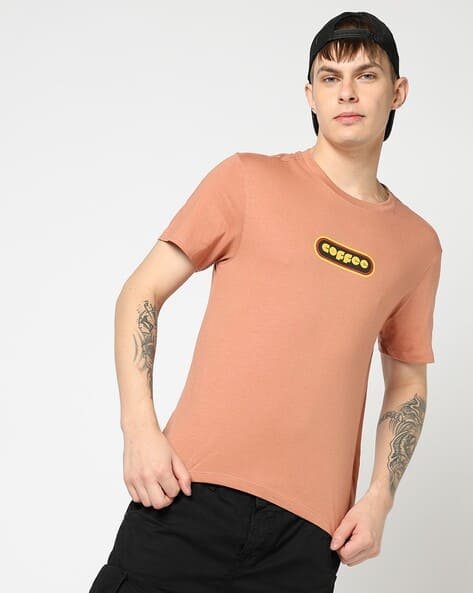 Yousta - Men Printed Regular Fit Crew-Neck T-Shirt