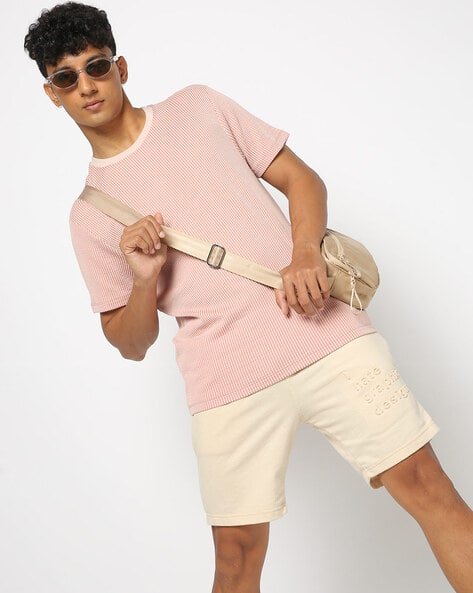 Yousta - Men Striped Regular Fit Crew-Neck T-Shirt