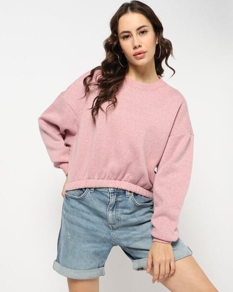 Yousta - Women Boxy Fit Crew-Neck Sweatshirt
