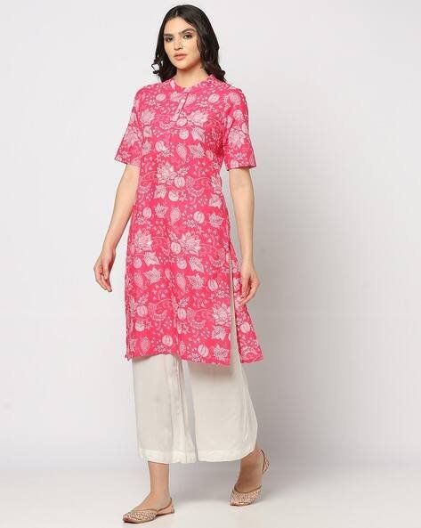 Yousta - Women Floral Print Straight Kurta