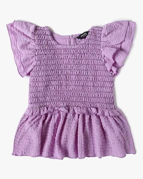 Yousta Kids - Girls Smocked Peplum Top