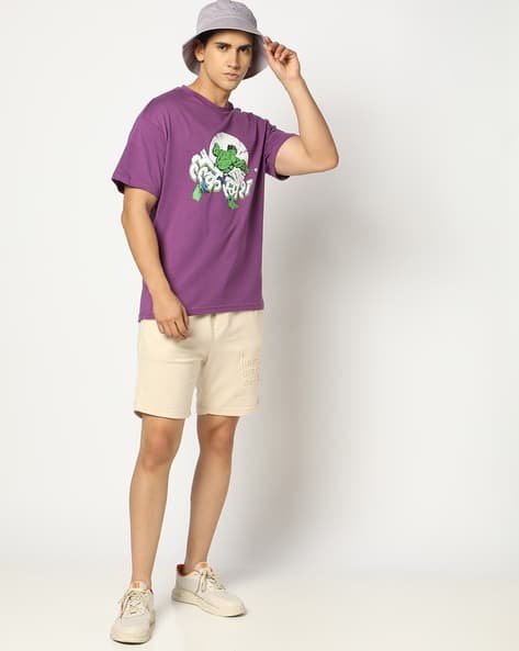 Yousta - Men Relaxed Fit Crew-Neck T-Shirt