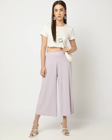 Yousta - Ribbed Pleated Culottes
