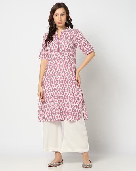 Yousta - Women Geometric Print Straight Kurta