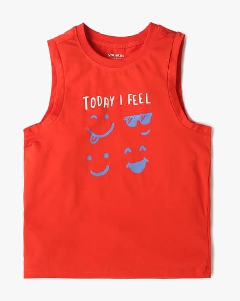 Yousta Kids - Boys Graphic Print Relaxed Fit Round-Neck T-Shirt