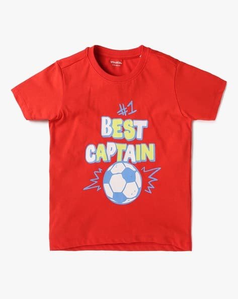 Yousta Kids - Boys Typographic Print Crew-Neck T-Shirt