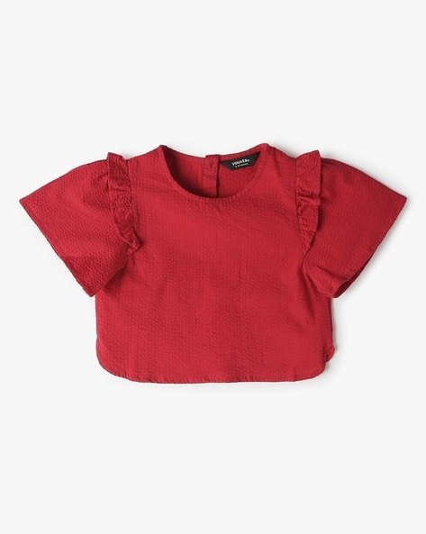 Yousta Kids - Girls Crinkled Regular Fit Top